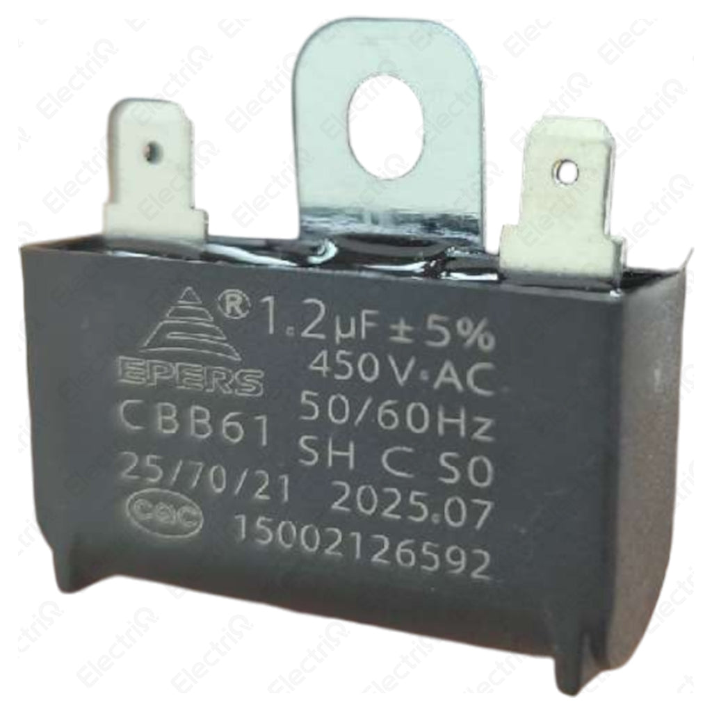 Electriq CBB61 Electric Fan Capacitor Terminal & Wire Type Replacement Part