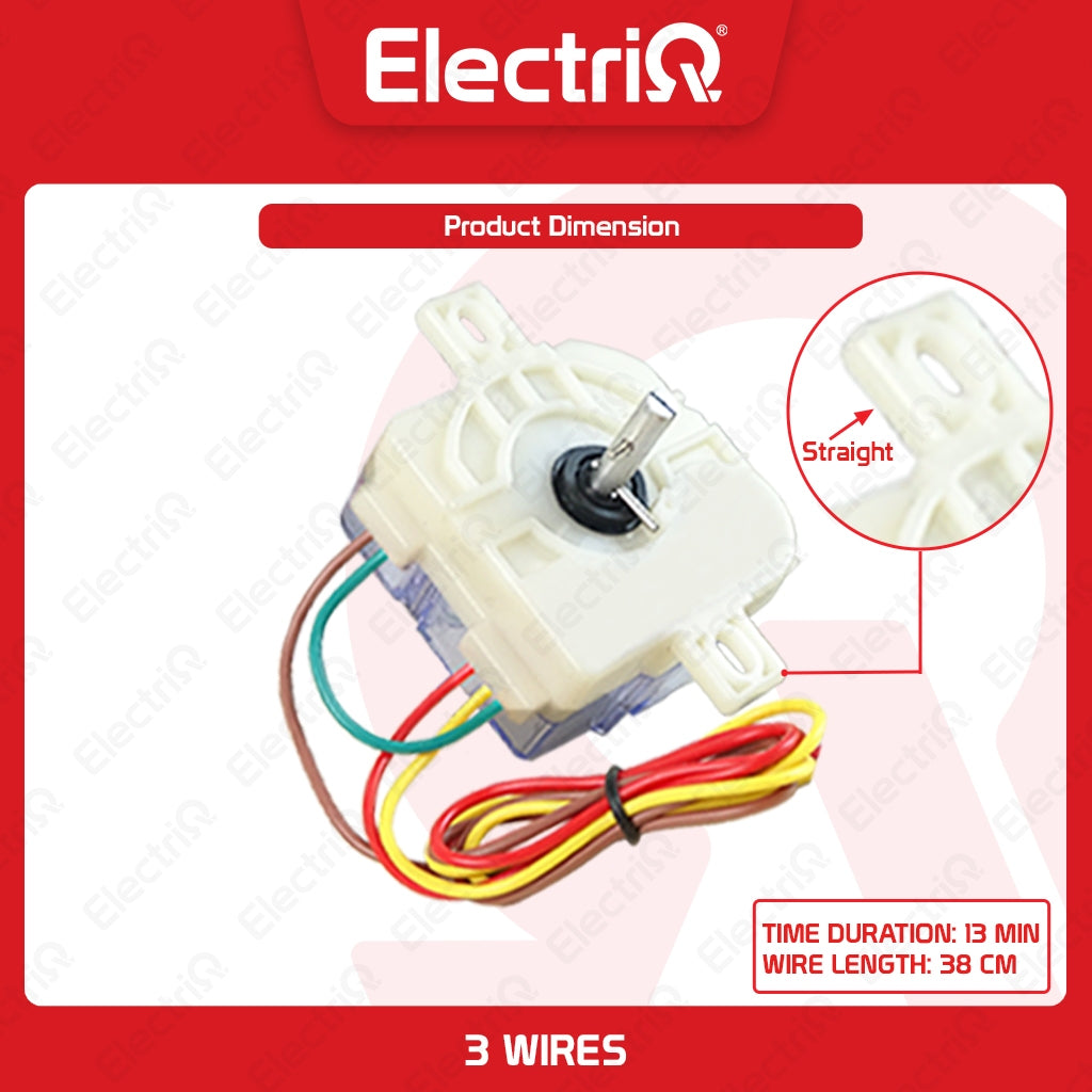 Electriq Universal Washing Machine Timer (Flat & Slant Mount, 3-4-5-6-7 Wire Type)