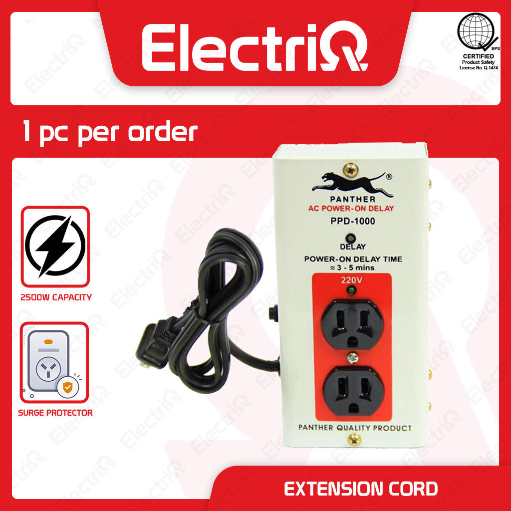 Electriq Panther Power On Delay 1000W Voltage Protector Delay Timer