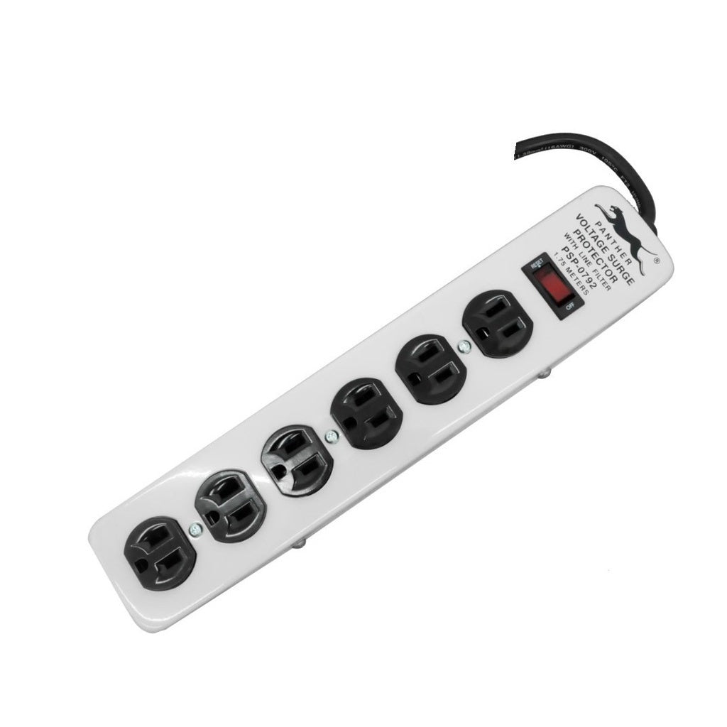 Electriq Panther 1.75M Power Extension Cord with Surge Protector 6-Outlet