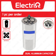 Electriq CBB65 Dual Run Capacitor 450VAC Aluminum for Aircon, Lighting, Motor & Pump