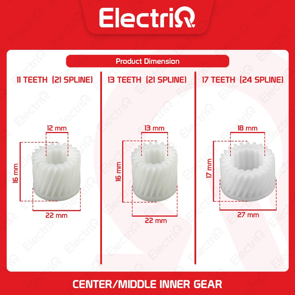 Electriq Center / Middle Inner Gear Inside For Gearcase Washing Machine (per piece) Spare Parts Only