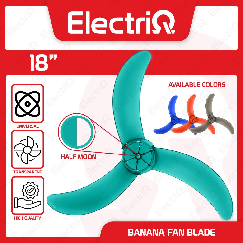 Electriq 18” Transparent Fan Blade (D-Type / Half Moon) for Multi-Brand Electric Fans