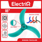Electriq 18” Transparent Fan Blade (D-Type / Half Moon) for Multi-Brand Electric Fans