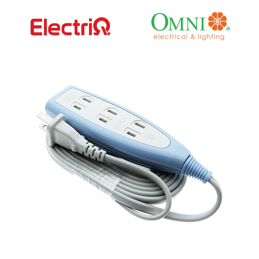Electriq Omni 4-Gang Extension Power Cord 4M 10A 250V Heavy Duty Power Strip