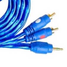 Electriq 3.5mm Jack to 2 RCA Stereo AUX Audio Cable Gold-Plated