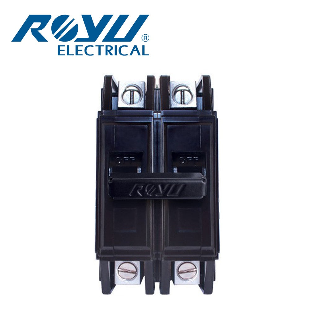 Electriq Royu Lug Type Plug-In Circuit Breaker 2-Pole 100A  Metal Cap Heavy Duty