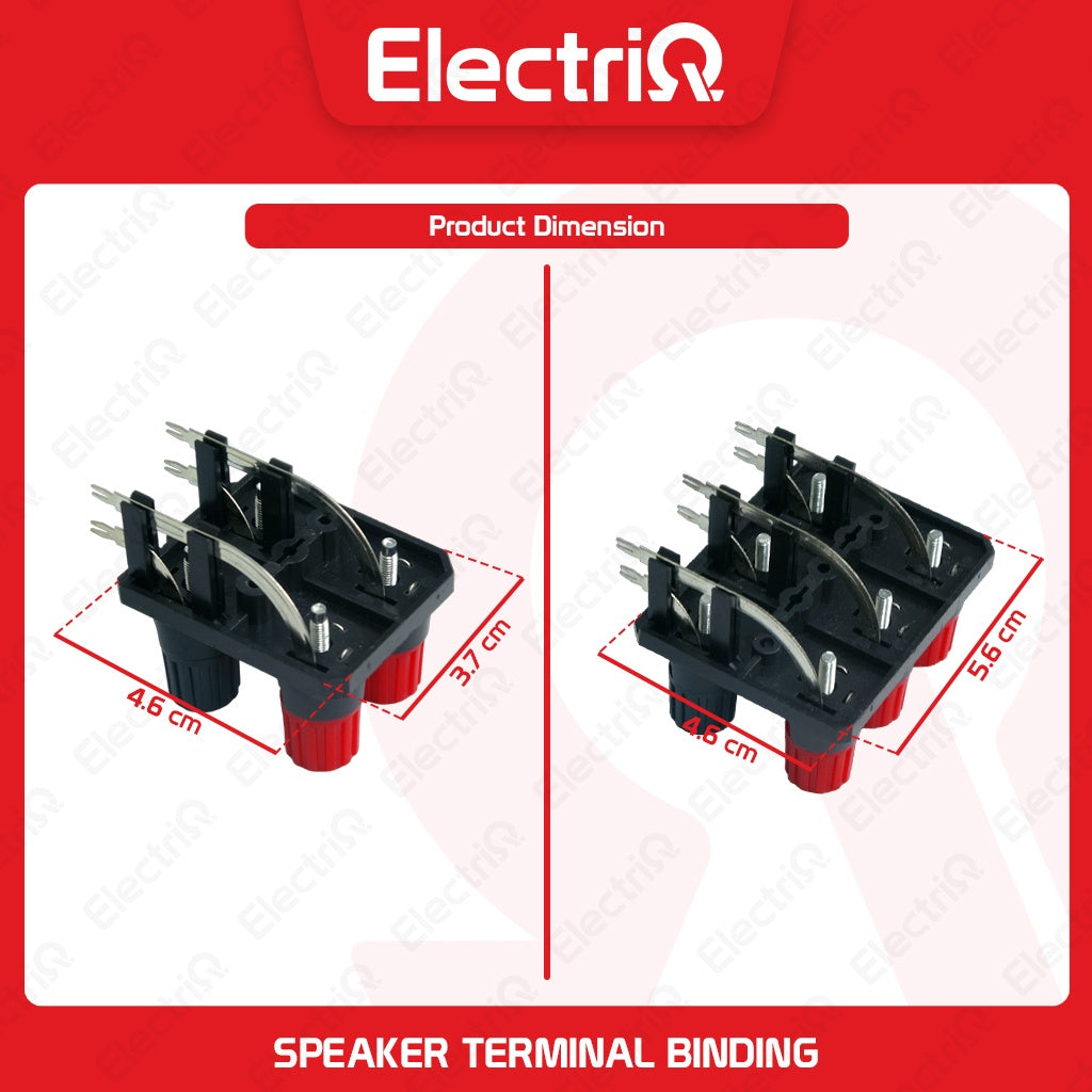 Electriq Universal Stereo Speaker Terminal Binding Post Curve/Bend Type