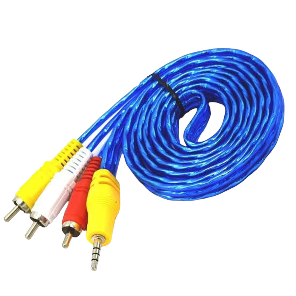 Electriq 1.5M ABS-CBN TV Plus Audio Video Cable Heavy Duty Black Jack Cable
