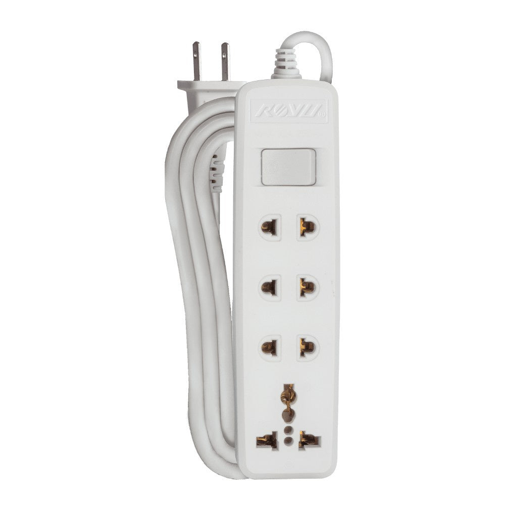 Electriq Royu 2M Power Extension Cord with Switch & Surge Protection