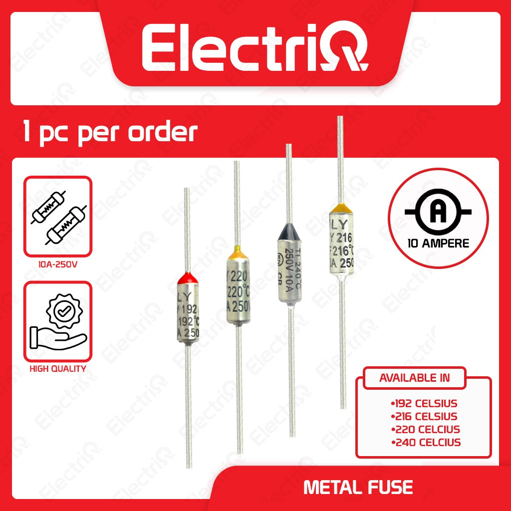 Electriq Metal Thermal Fuse 10A High Temperature Protection Rice Cooker Spare Part
