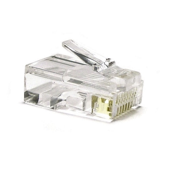 Electriq Crystal Plug Connector 8P8C / 6P4C RJ45 RJ11 Modular Ethernet Cable Header Plug