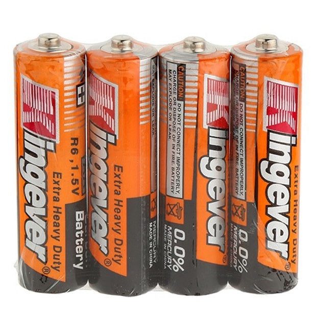 Electriq l Kingever Extra Heavy Duty AA/AAA Carbon Battery 1.5V 4pcs/pad Spare Parts Only