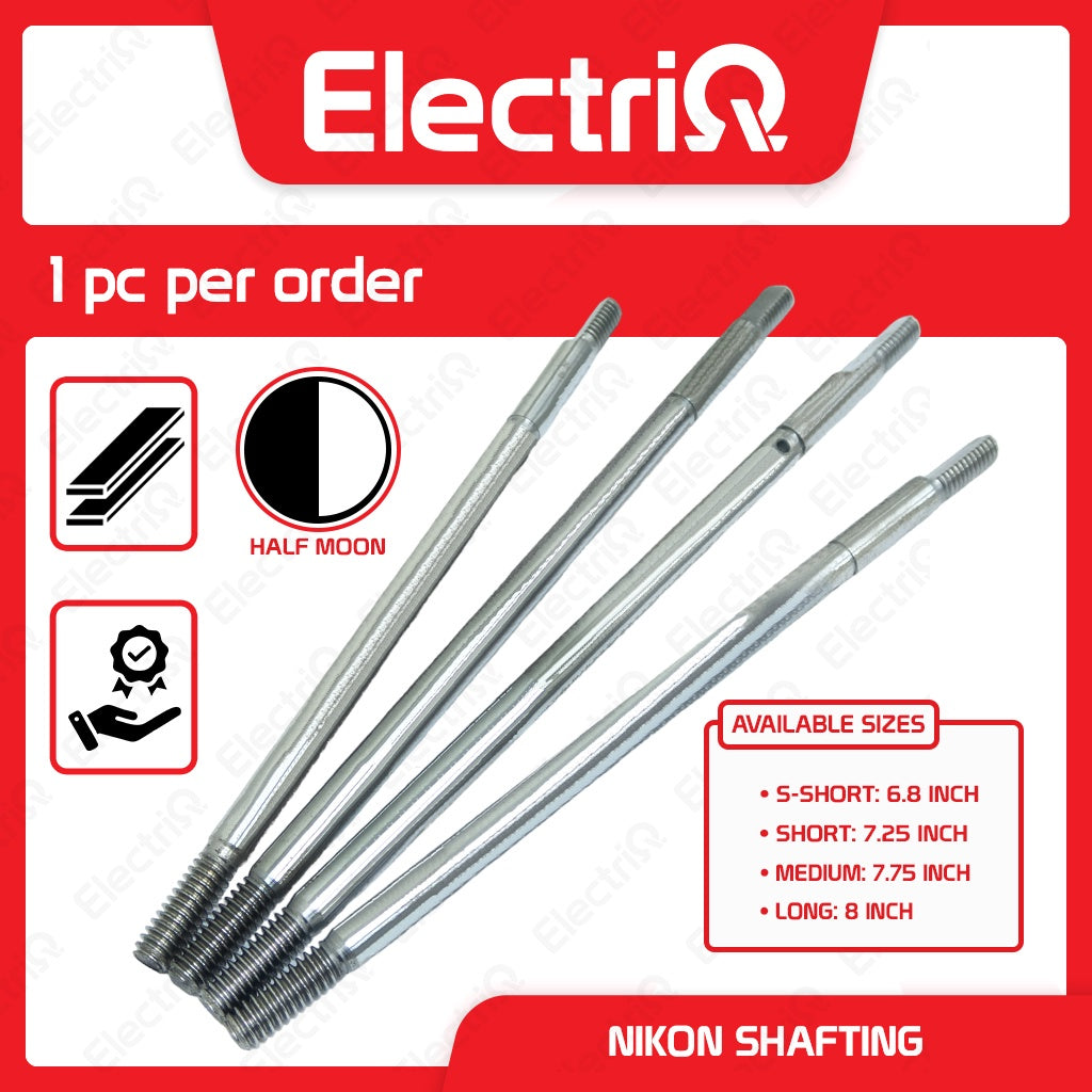 Electriq Nikon Shafting Half Moon Type 8mm Short / Medium / Long Electric Fan Spare Part