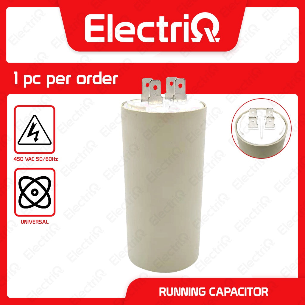 Electriq CBB60 Motor Run Capacitor 450VAC Terminal Type