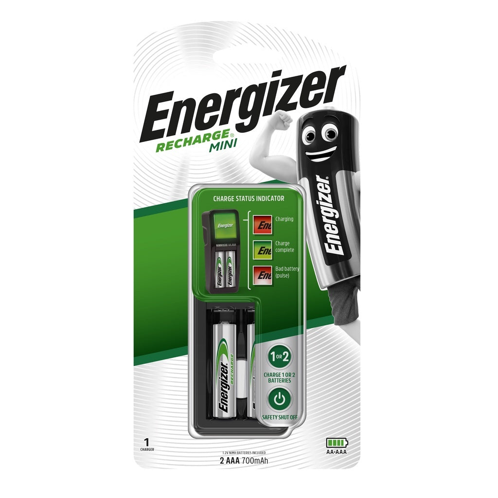 Electriq Energizer AA & AAA Battery Charger with 2 Free Rechargeable Batteries