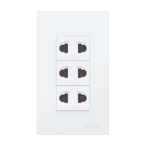 Electriq Royu Super Wide Series Electrical Switches & Outlet WD / WS Series Universal Outlet Switch