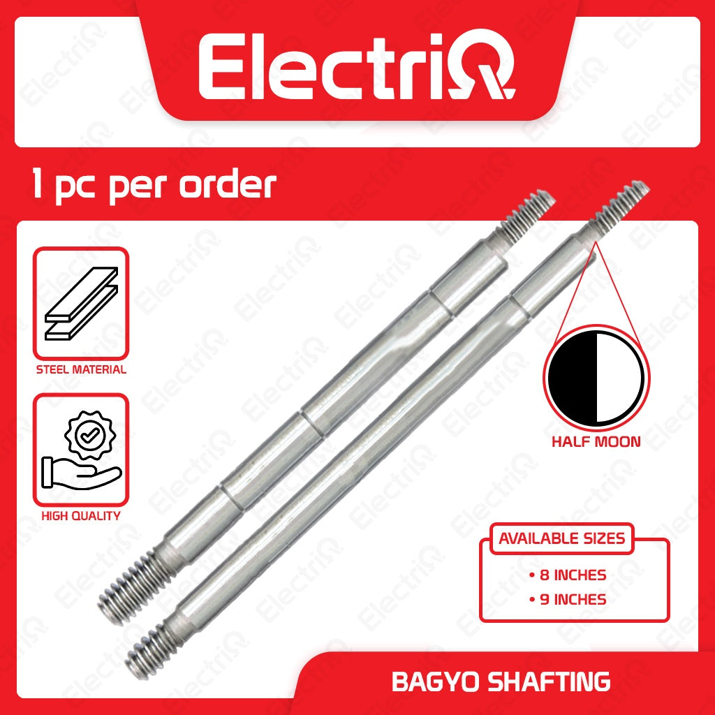 Electriq Half Moon Type Bagyo Shafting 8mm / 10mm Electric Fan Spare Part