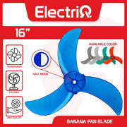 Electriq Asahi 16" Transparent Fan Blade Half Moon D-Type Replacement