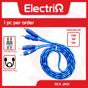 Electriq Heavy Duty 2x2 RCA Male to Male Audio Stereo Cable 1.5M / 3M /5M