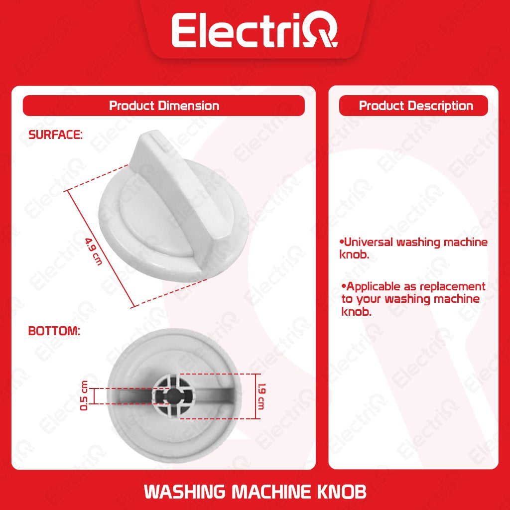 Electriq Universal Washing Machine & Spin Dryer Control Knob Replacement