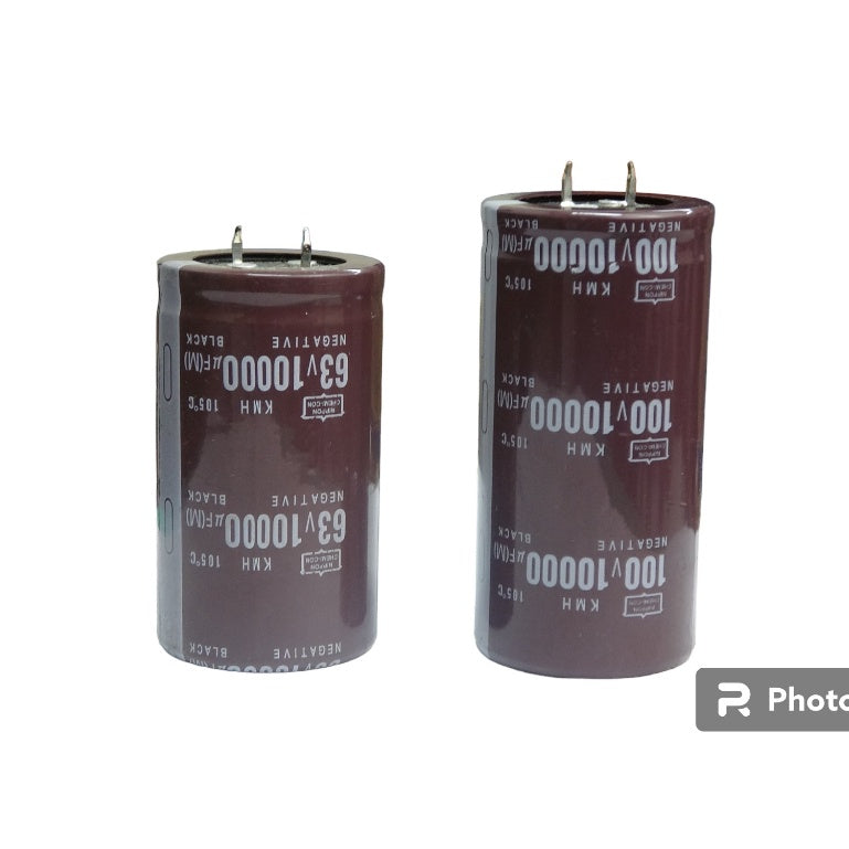 Electriq Electric Welder 100/63V 10000uF Aluminum Electrolytic Capacitor Heavy Duty Spare Parts Only