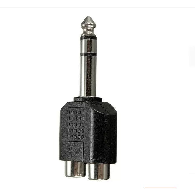 Electriq 2 Female Stereo RCA Jack to Stereo Male PL Plug Converter Connector Adapter Adaptor