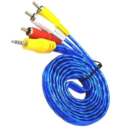 Electriq 1.5M ABS-CBN TV Plus Audio Video Cable Heavy Duty Black Jack Cable