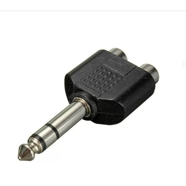 Electriq 2 Female Stereo RCA Jack to Stereo Male PL Plug Converter Connector Adapter Adaptor