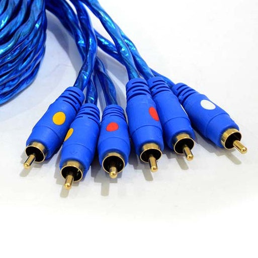 Electriq 3x3 RCA Male to Male AV Audio Video Cable Stereo AUX Cord