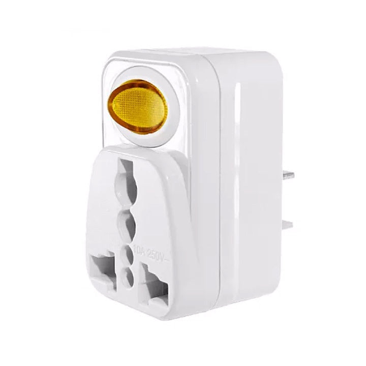 Electriq Royu Universal Adapter with Switch & 2 USB Ports 10A 250V