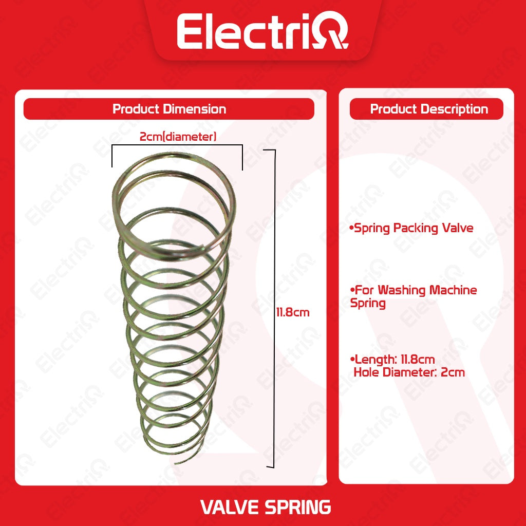 Electriq Washing Machine Drain Valve Spring 11.8cm Replacement Spring for Valve Packing