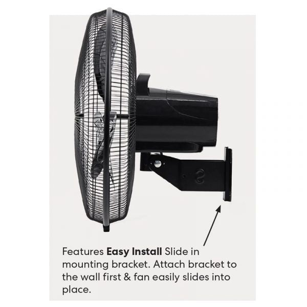 Electriq Wall Fan Metal Holder Hanger Bracket Heavy Duty Mount