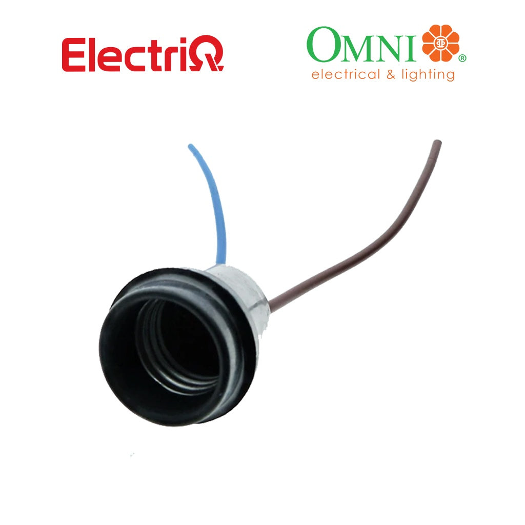 Electriq Omni Weatherproof Rubber Socket 4A 250V Heavy Duty Lamp Holder