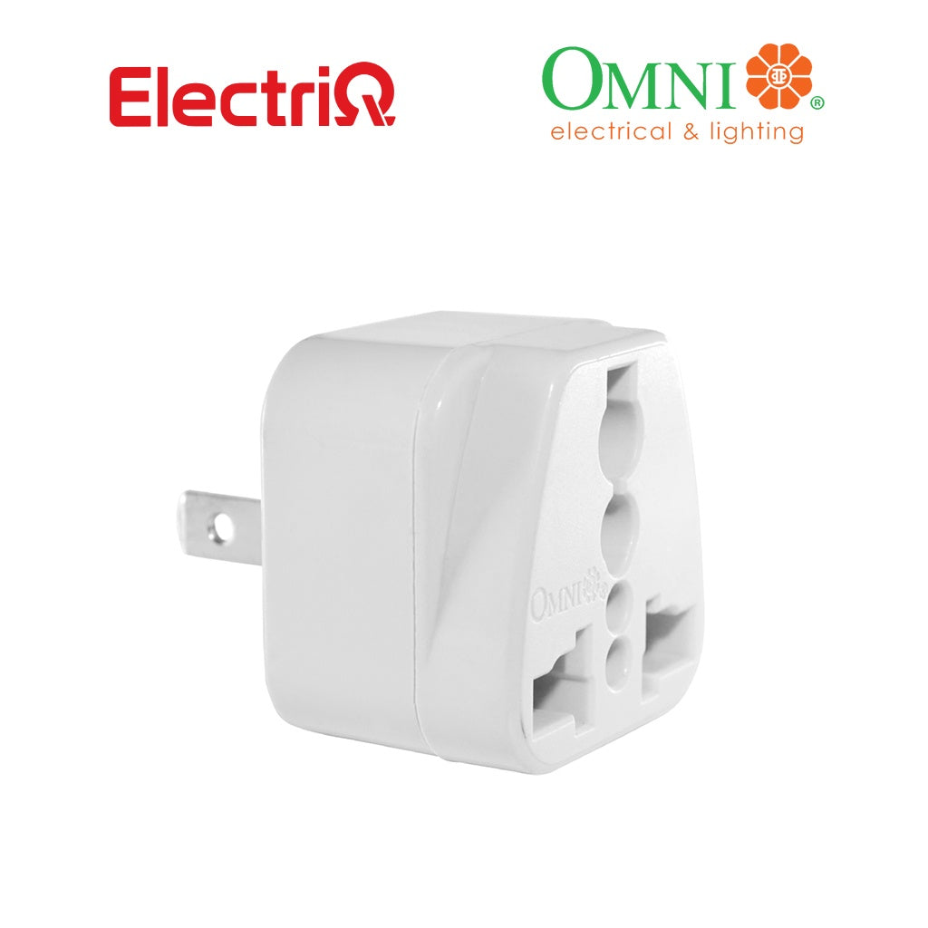 Electriq Omni Universal Socket Adapter 10A 250V Plug Converter Outlet Adapter