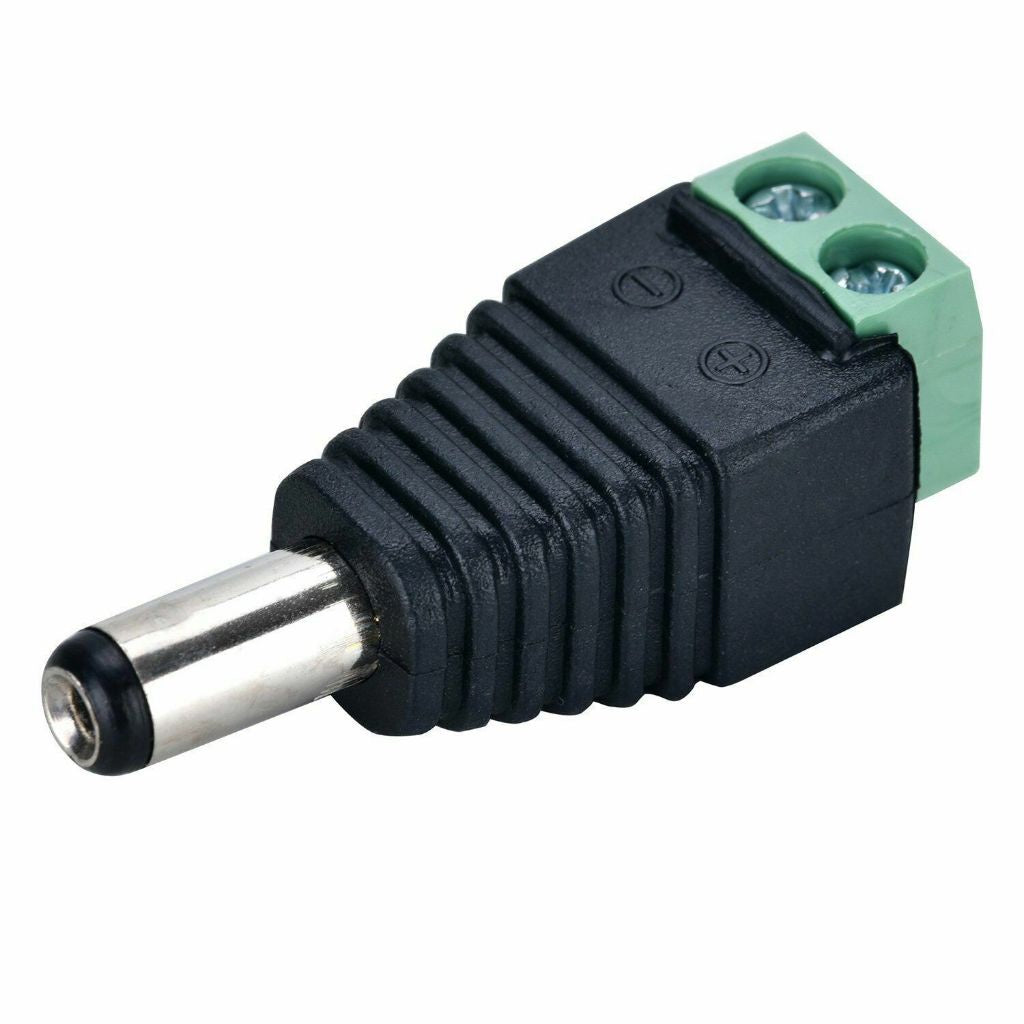 Electriq 12V DC Male & Female Power Balun Plug Connector DC Jack Connector CCTV Camera