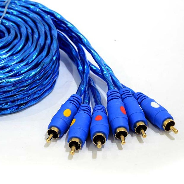 Electriq 3x3 RCA Male to Male AV Audio Video Cable Stereo AUX Cord