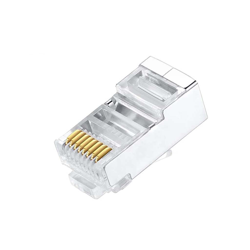 Electriq Crystal Plug Connector 8P8C / 6P4C RJ45 RJ11 Modular Ethernet Cable Header Plug