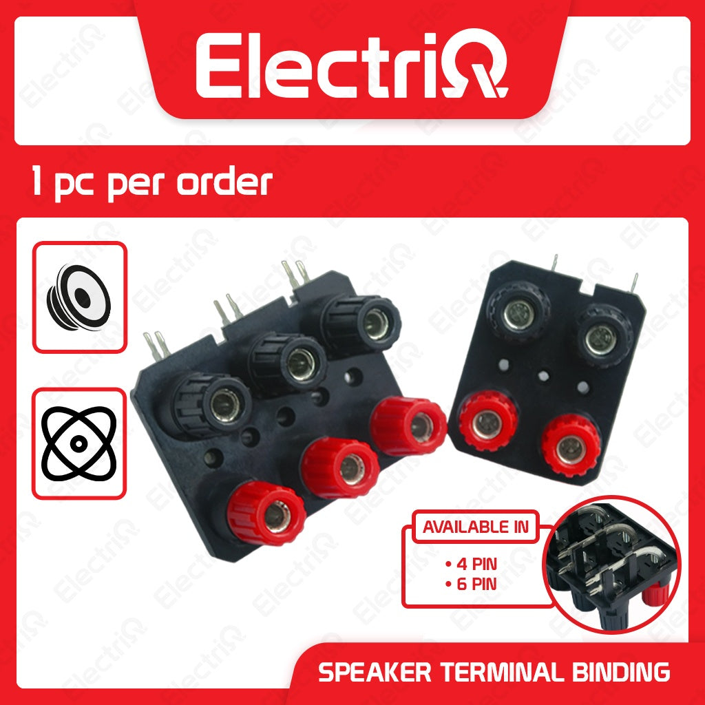Electriq Universal Stereo Speaker Terminal Binding Post Curve/Bend Type