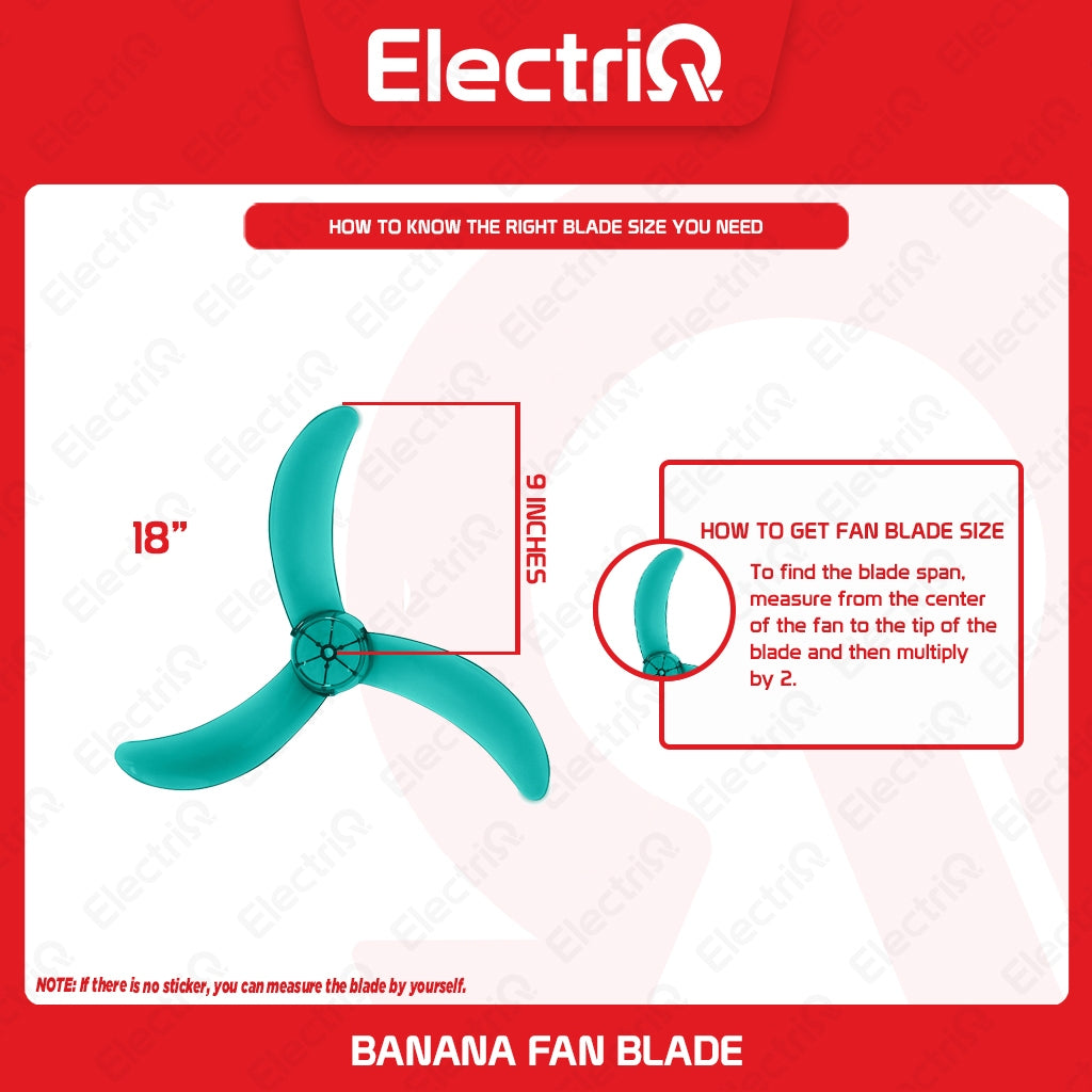 Electriq 18” Transparent Fan Blade (D-Type / Half Moon) for Multi-Brand Electric Fans