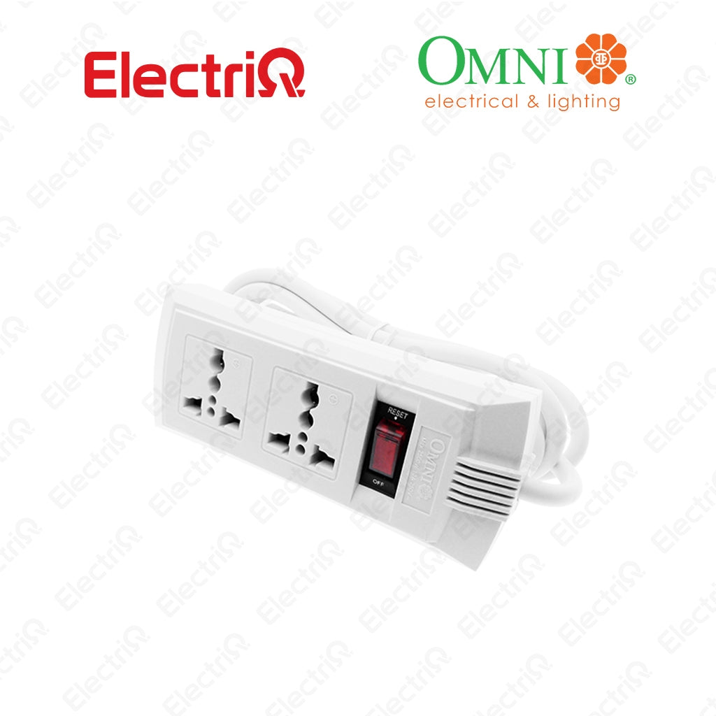 Electriq Omni Universal Disk Power Extension Cord with Switch 1.83M Heavy Duty Multi Outlet Extension