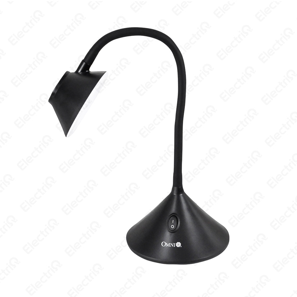 Electriq Omni LED Desk Table Lamp 3.2W Daylight Flexible Arm Black / White
