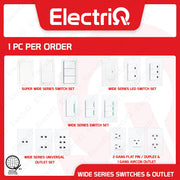 Electriq Royu Super Wide Series Electrical Switches & Outlet WD / WS Series Universal Outlet Switch