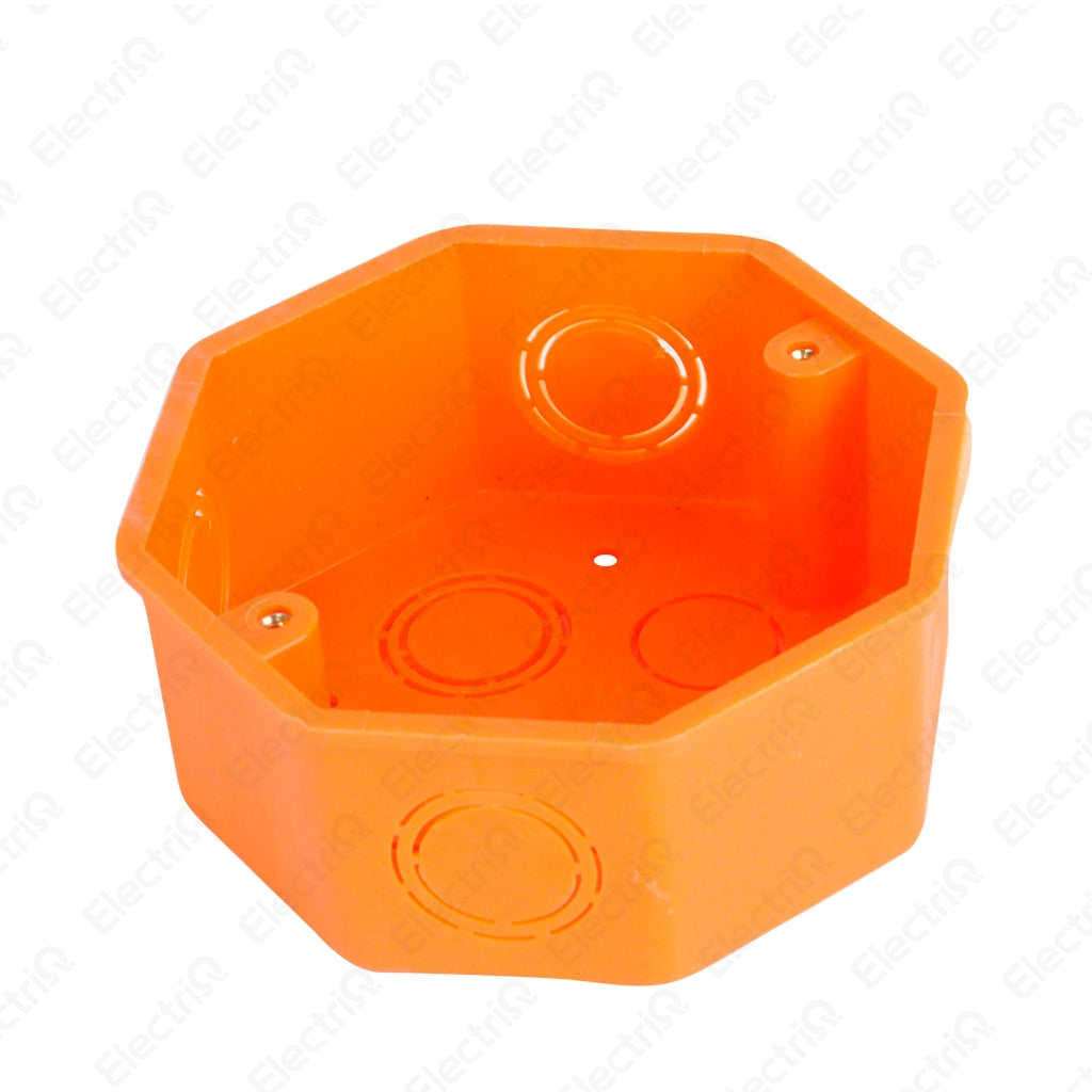 Electriq Royu PVC Junction Box Orange 4x4 Electrical Box Without Cover