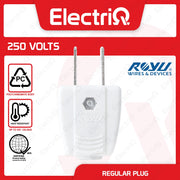 Electriq Royu Electrical Regular 3A Plug 250V Flame Retardant Plug