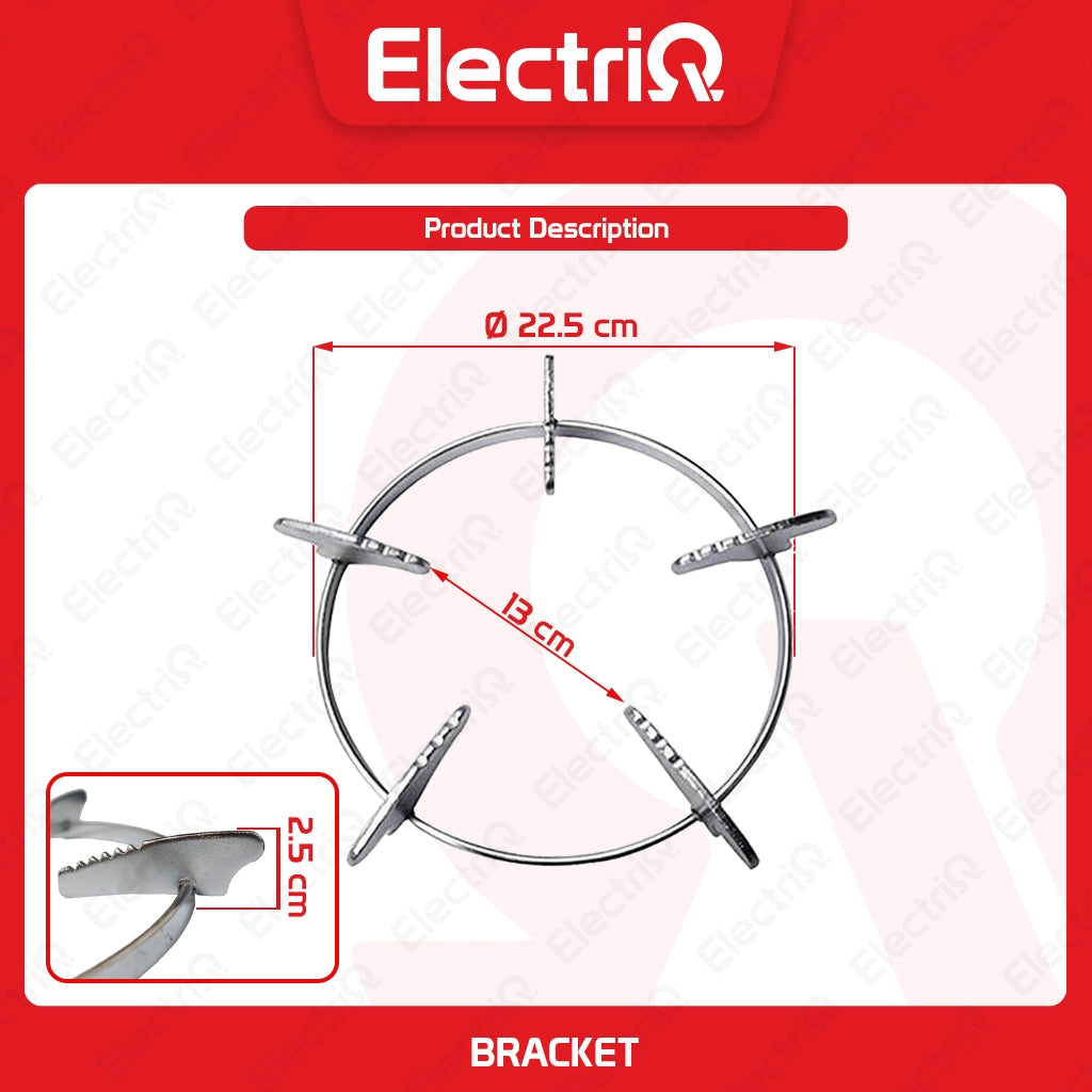 Electriq Universal Gas Stove Burner Rack Stand Plate 23cm Non-Slip Hob Support
