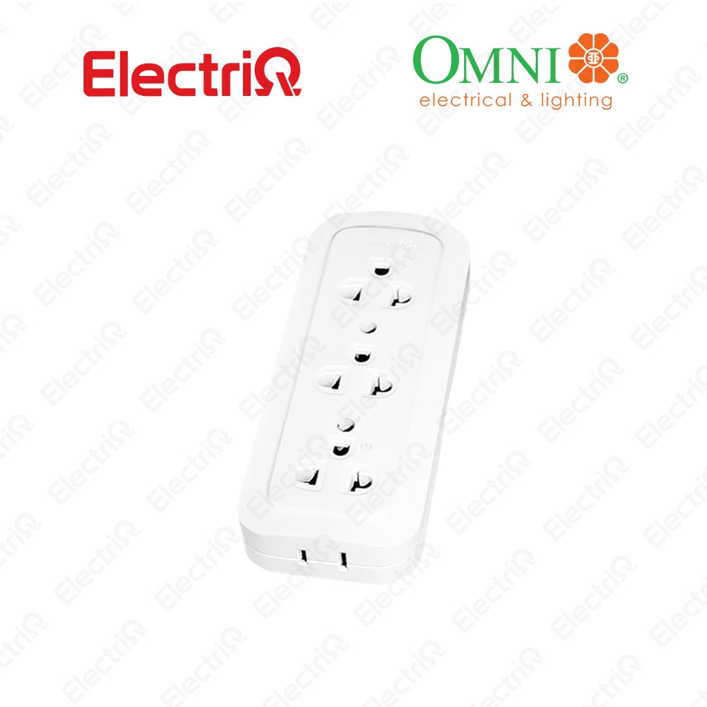 Electriq Omni Surface Convenience Outlet 2-Gang / 3-Gang 10A 250V Heavy Duty
