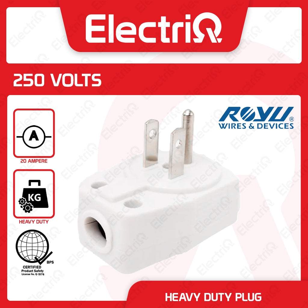 Electriq Royu Heavy Duty Plug with Grounding 20A 250V REDPL108 Electrical Power Plug