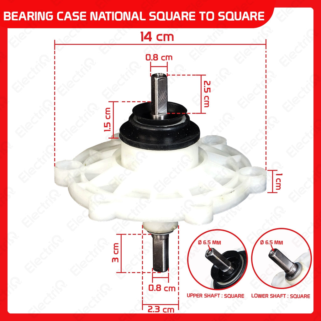 Electriq Washing Machine Gear Box Gearcase Assembly Compatible for Dowell / Sharp / Eureka / Camel / Hanabishi