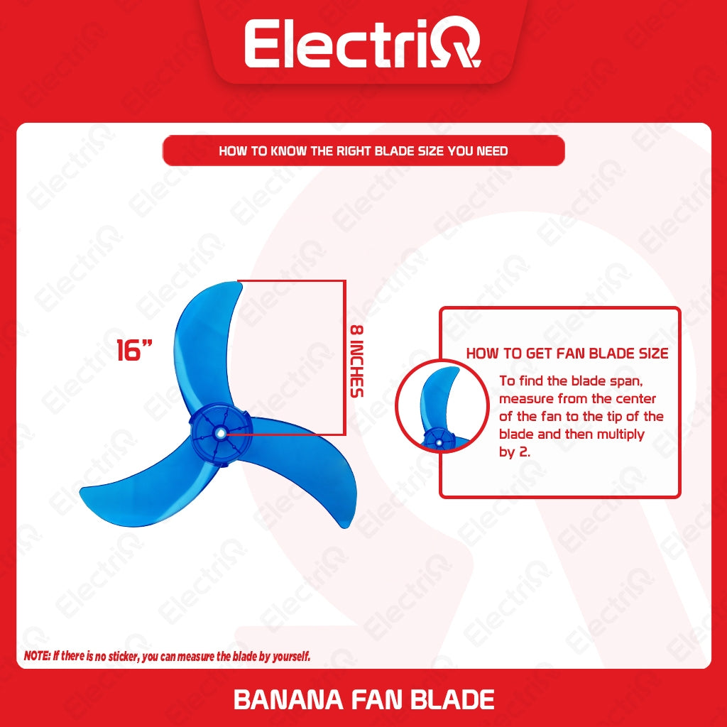 Electriq Asahi 16" Transparent Fan Blade Half Moon D-Type Replacement